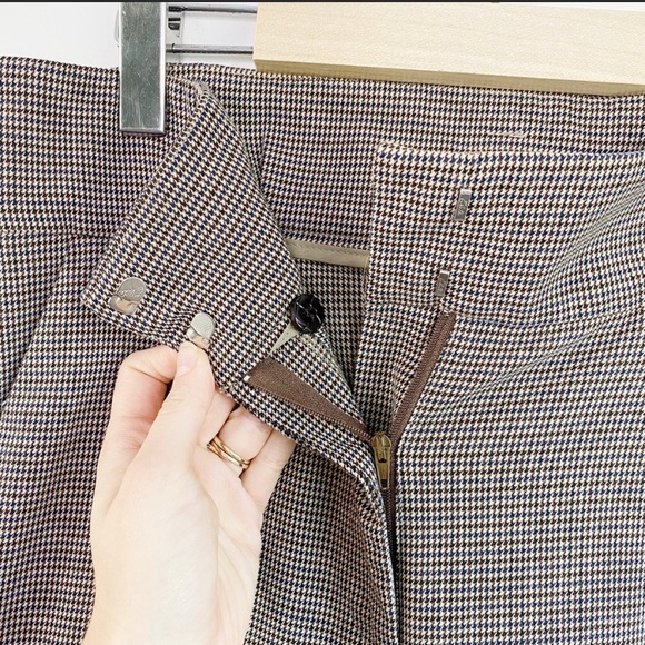 VINTAGE Houndstooth Wide Leg High Waist Pants - Picture 2 of 4